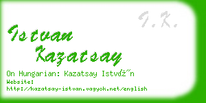 istvan kazatsay business card